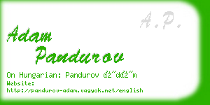 adam pandurov business card